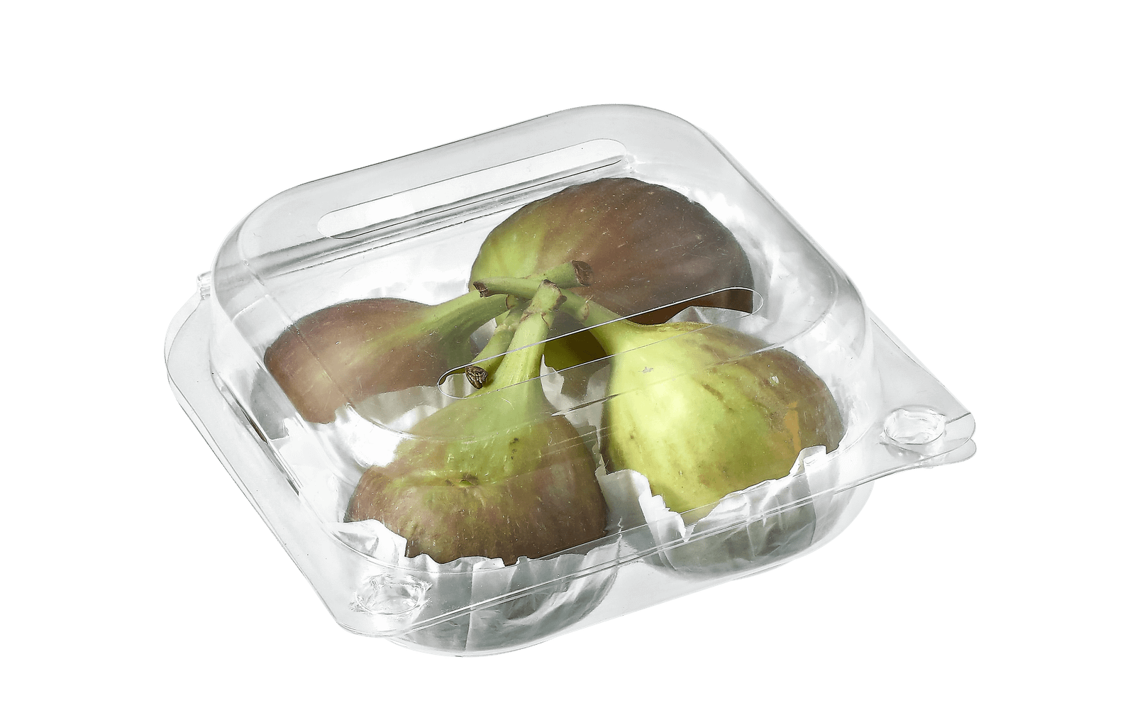 Pear Container PET Rectangular 2/4 Compartments Plastic Fruit Container for Fig & Pear ...